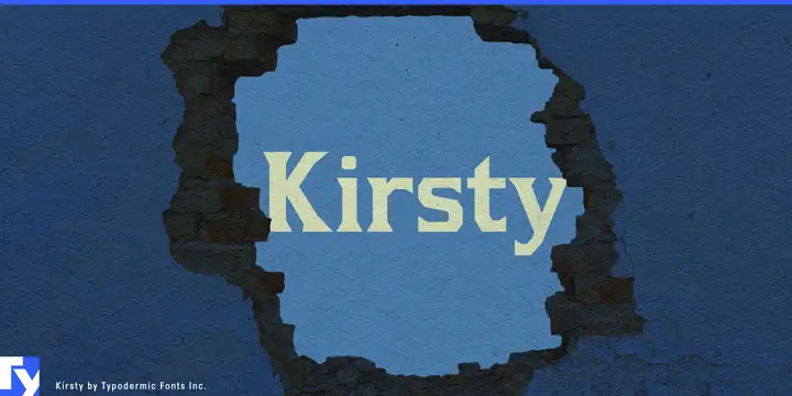 Kirsty typeface specimen