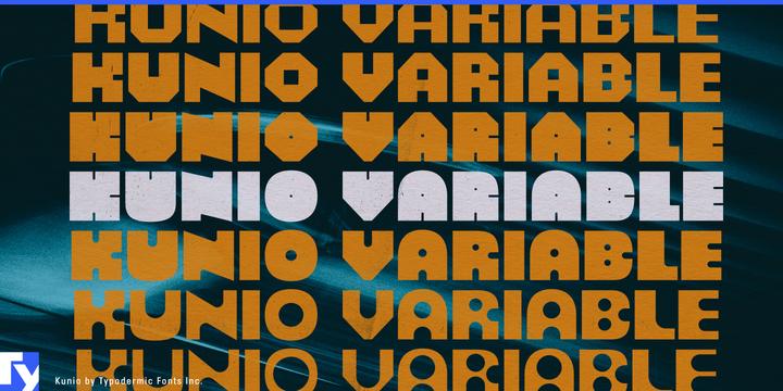 Kunio typeface specimen