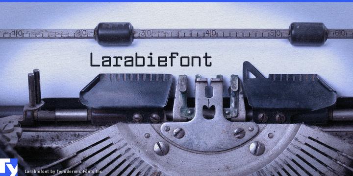 Larabiefont typeface specimen