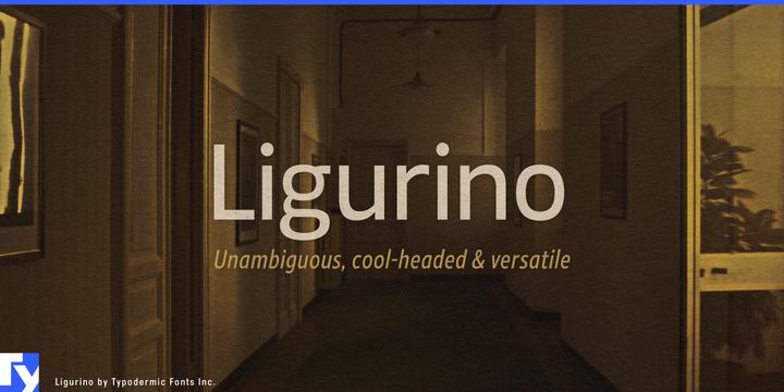 Ligurino typeface specimen
