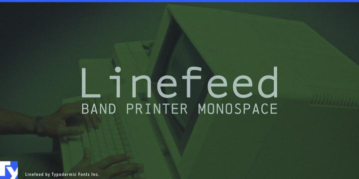 Linefeed typeface specimen