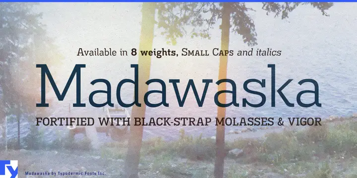 Madawaska typeface specimen