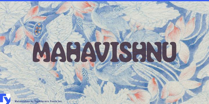 Mahavishnu typeface specimen