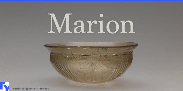 Marion typeface specimen
