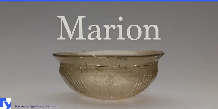 Marion typeface specimen