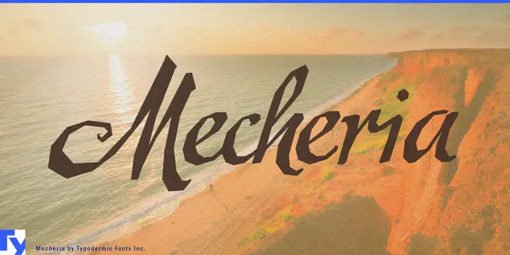 Mecheria typeface specimen