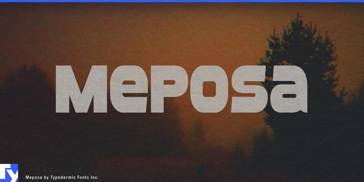 Meposa typeface specimen