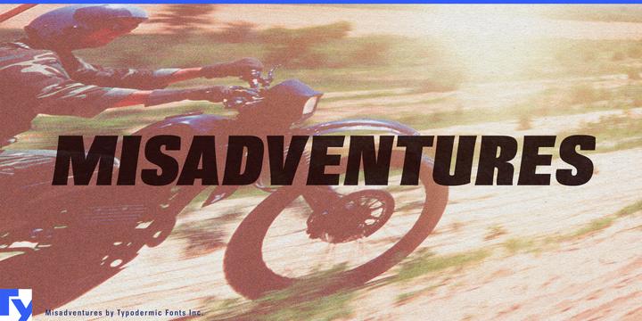 Misadventures typeface specimen