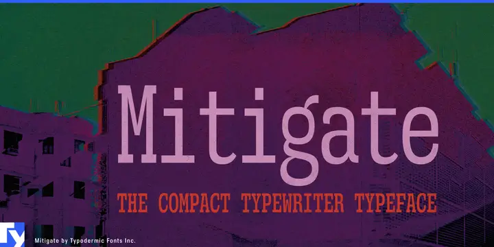 Mitigate typeface specimen