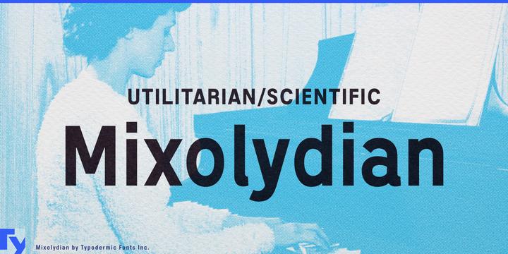 Mixolydian typeface specimen