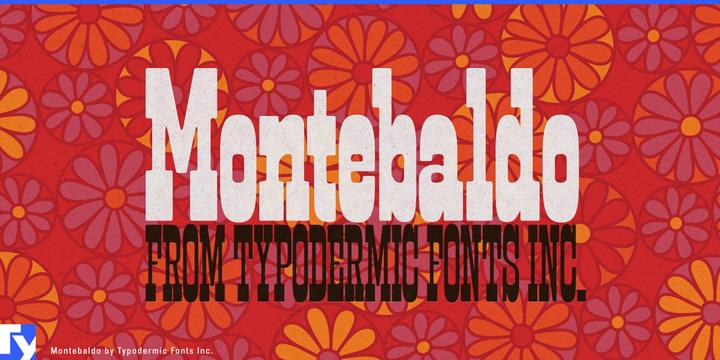 Montebaldo typeface specimen