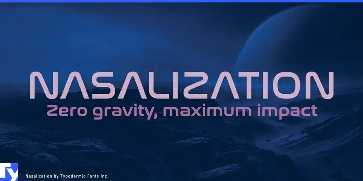 Nasalization typeface specimen