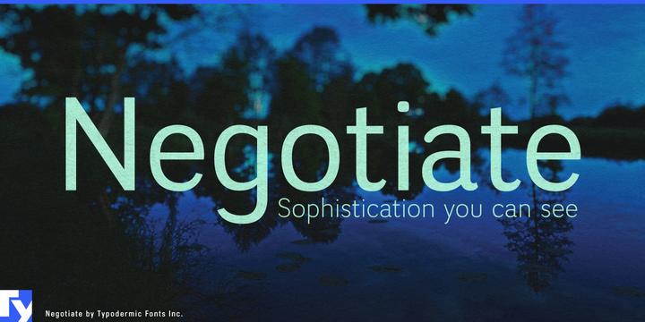 Negotiate typeface specimen
