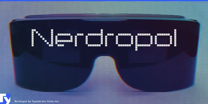 Nerdropol typeface specimen