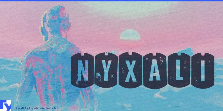 Nyxali typeface specimen