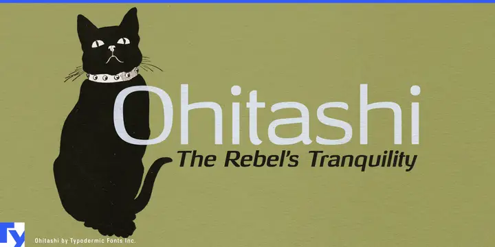 Ohitashi typeface specimen