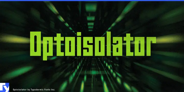 Optoisolator typeface specimen