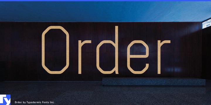 Order typeface specimen