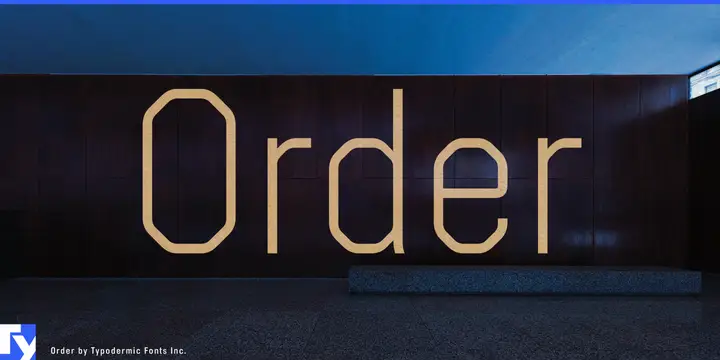 Order typeface specimen