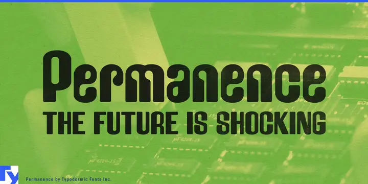 Permanence typeface specimen