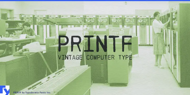 Printf typeface specimen