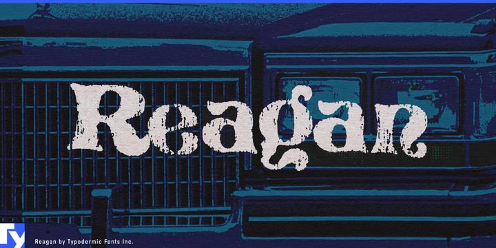 Reagan typeface specimen