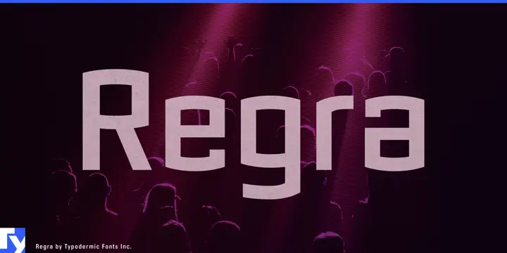 Regra typeface specimen