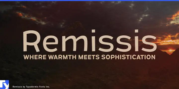 Remissis typeface specimen