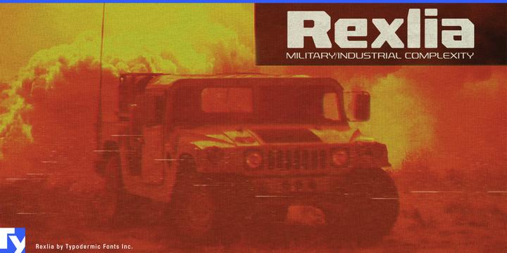 Rexlia typeface specimen