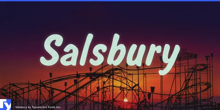 Salsbury typeface specimen