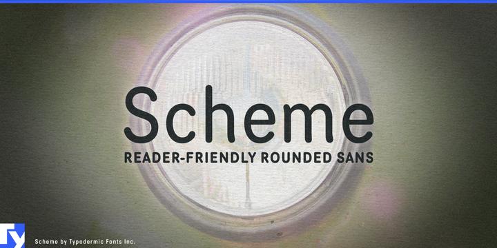 Scheme typeface specimen