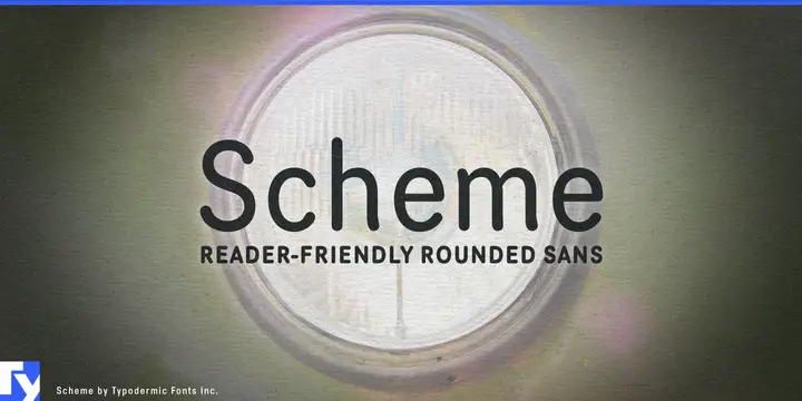 Scheme typeface specimen