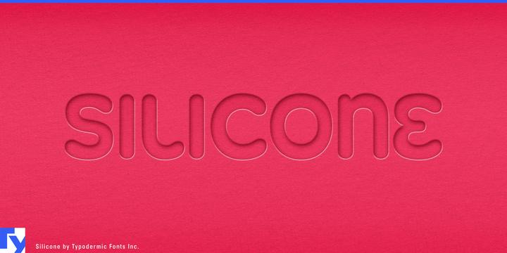Silicone typeface specimen