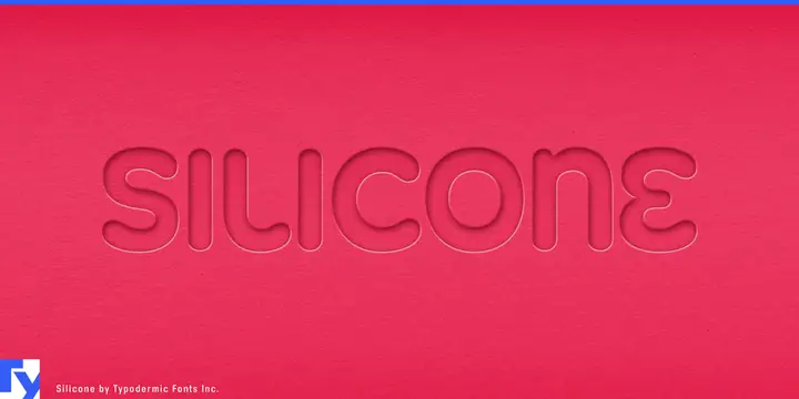 Silicone typeface specimen
