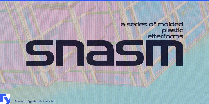 Snasm typeface specimen