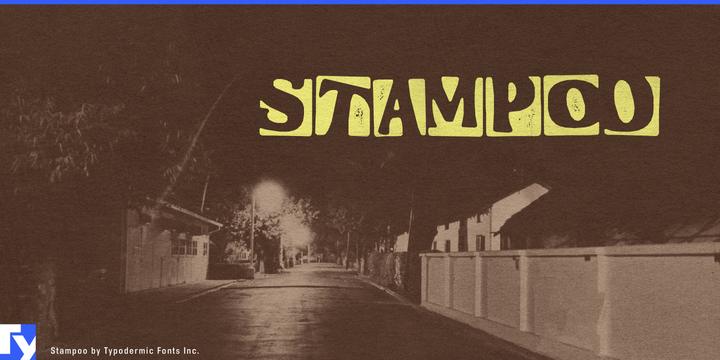 Stampoo typeface specimen