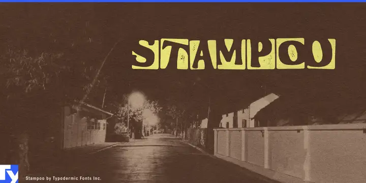 Stampoo typeface specimen