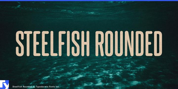 Steelfish Rounded typeface specimen