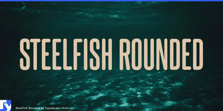 Steelfish Rounded typeface specimen