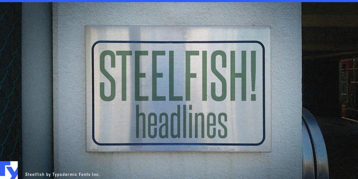 Steelfish typeface specimen