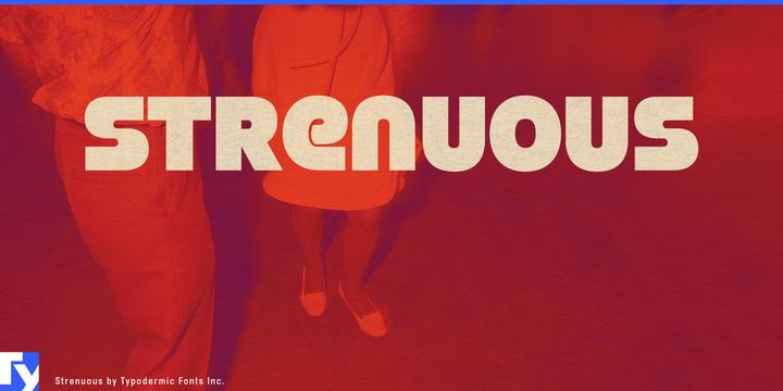 Strenuous typeface specimen
