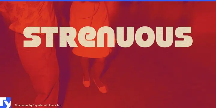 Strenuous typeface specimen