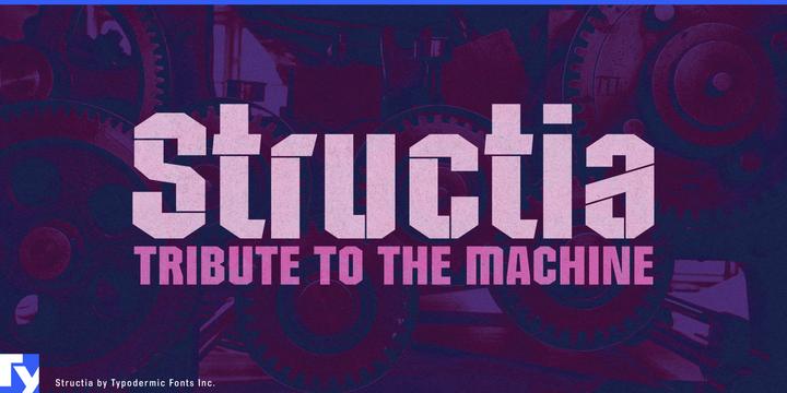 Structia typeface specimen