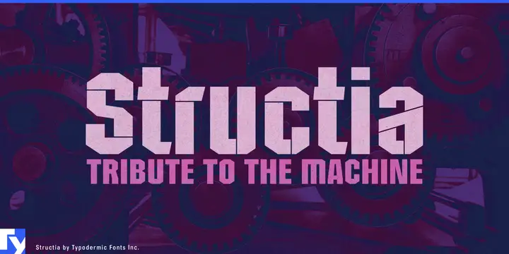 Structia typeface specimen