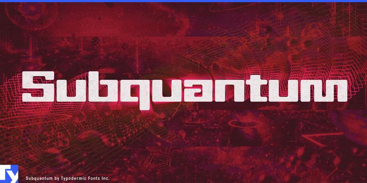 Subquantum typeface specimen