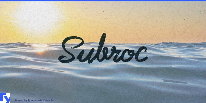 Subroc typeface specimen