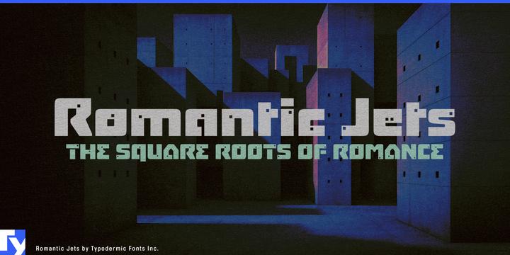 Romantic Jets typeface specimen