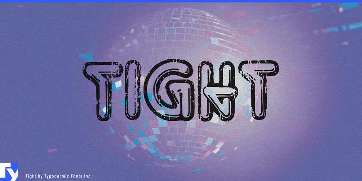 Tight typeface specimen
