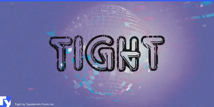 Tight typeface specimen
