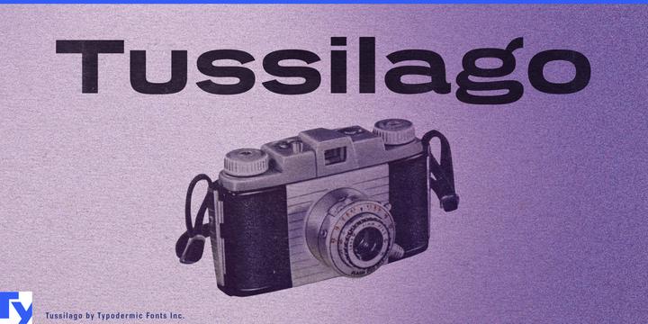 Tussilago typeface specimen